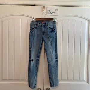 Liberty Valor Boys Distressed Jeans, Medium Wash Slim Fit, Gently Used Size 12